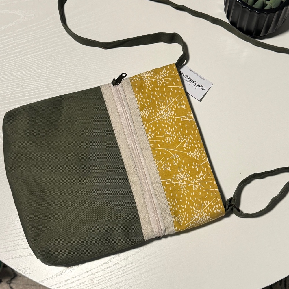 Double Zipper Sand Purse For Freedom Crossbody Bag